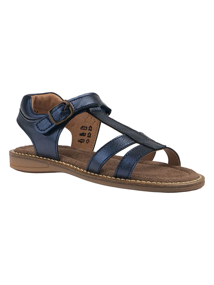 Rap Leder-Sandalen in Dunkelblau günstig kaufen