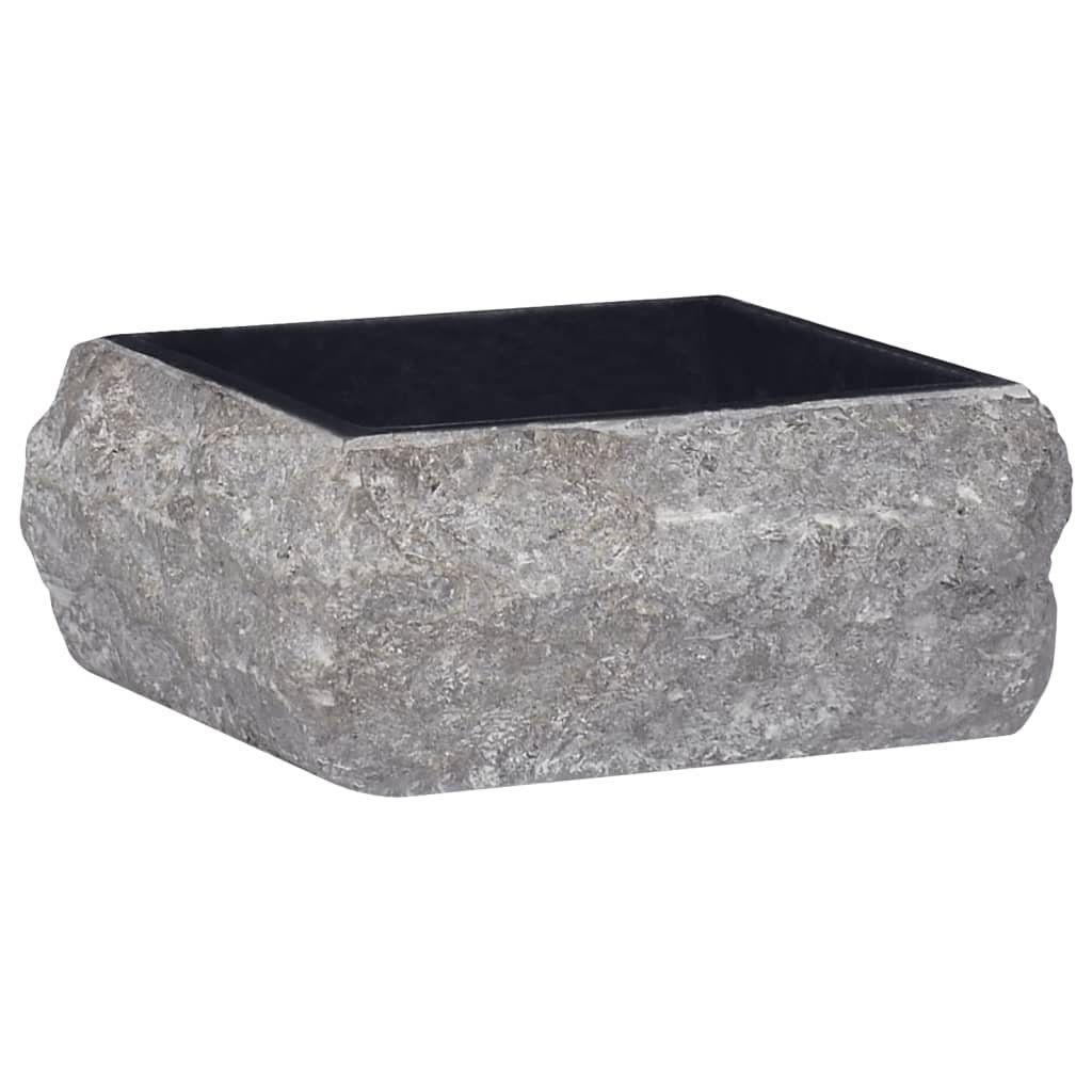 vidaXL Waschbecken Waschbecken Schwarz 30x30x13 cm Marmor