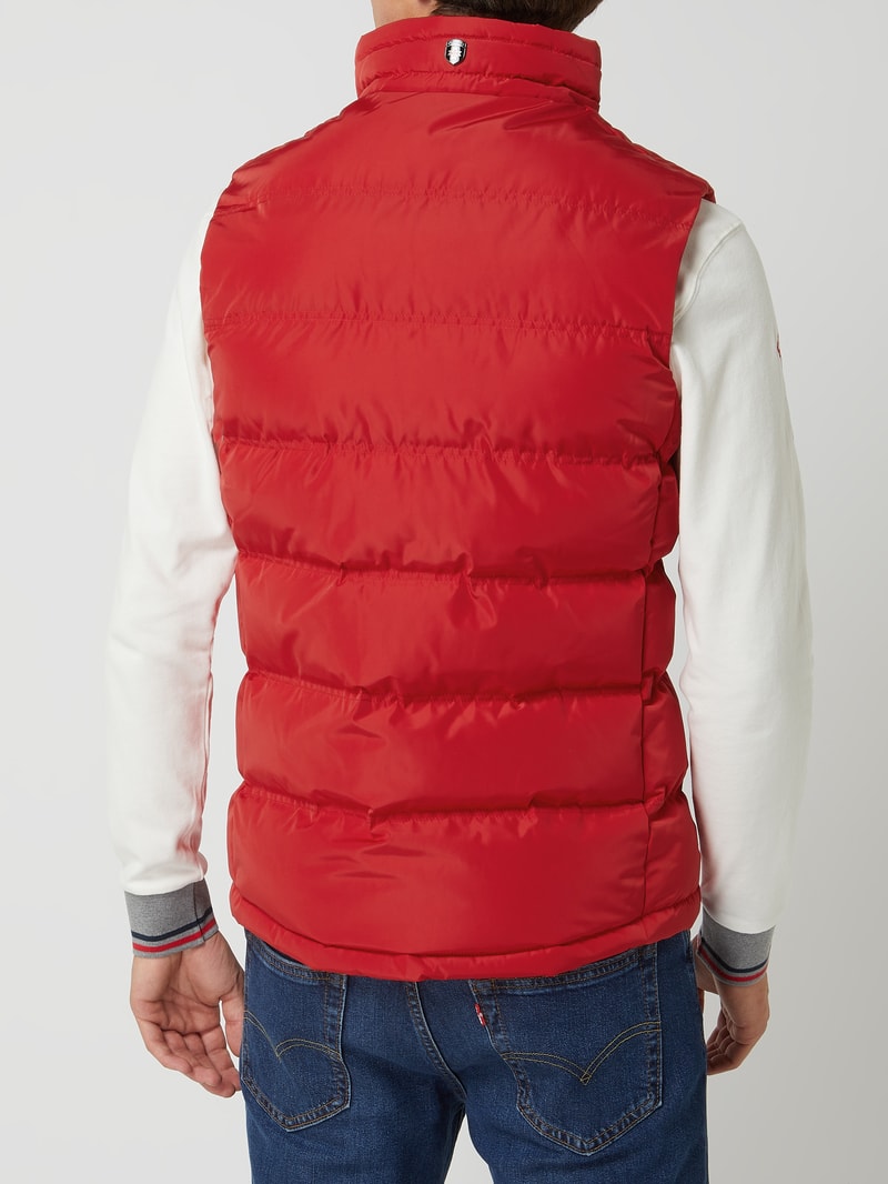 Steppweste mit Label-Applikation Modell 'SNOWDOME VEST' in rot