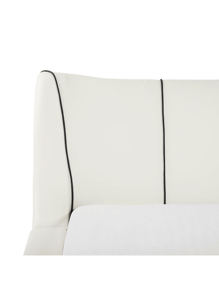 Beliani Doppelbett mit LED NANTES in Weiß/Silber - (W) 168 x (H) 97 x (L) 237 cm günstig kaufen onesize