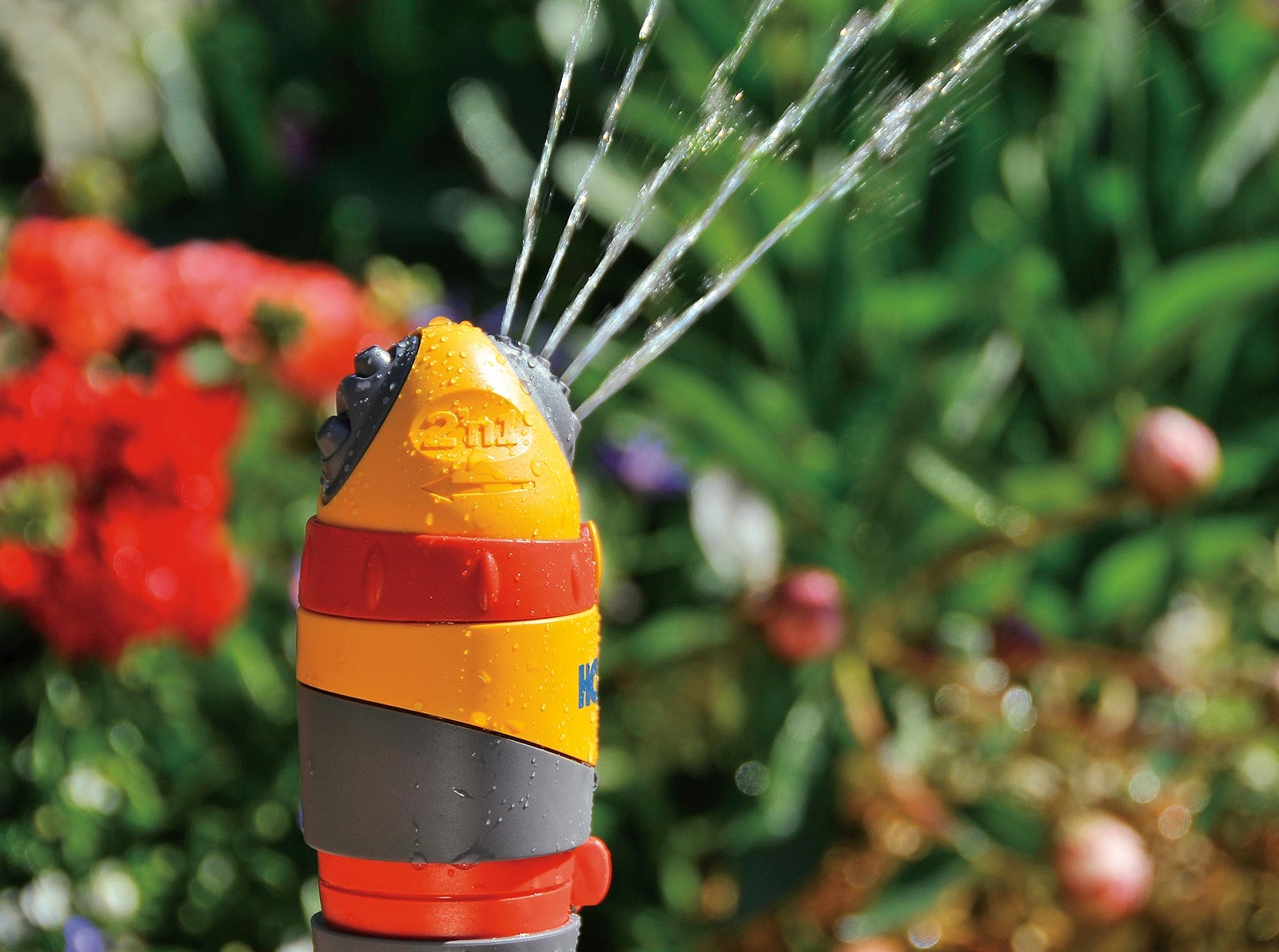 Hozelock 2335P0000 turbinsirkelsprinkler PRO 2-i-1 på spyd, 314 m²