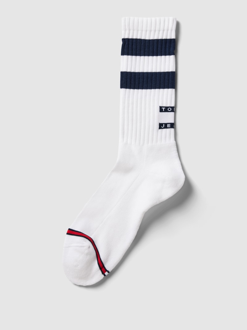 Socken mit Kontraststreifen in weiß