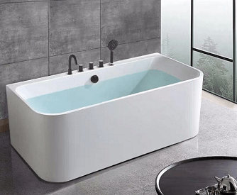 TroniTechnik Freistehende Badewanne Acrylbadewanne Standbadewanne Saria 170cm x 80cm x 58cm