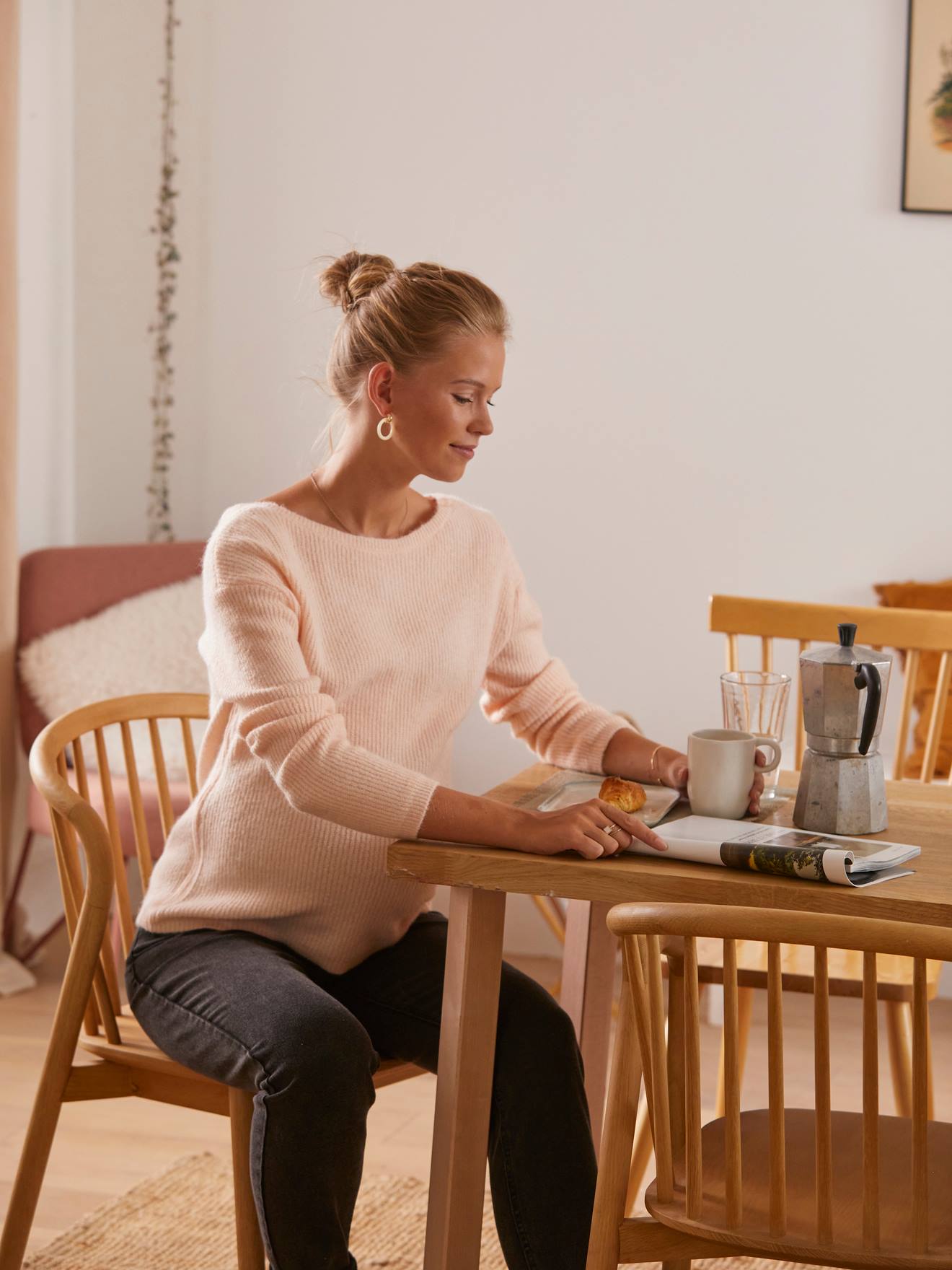 Vertbaudet Wende-Pullover für Schwangerschaft & Stillzeit - grün