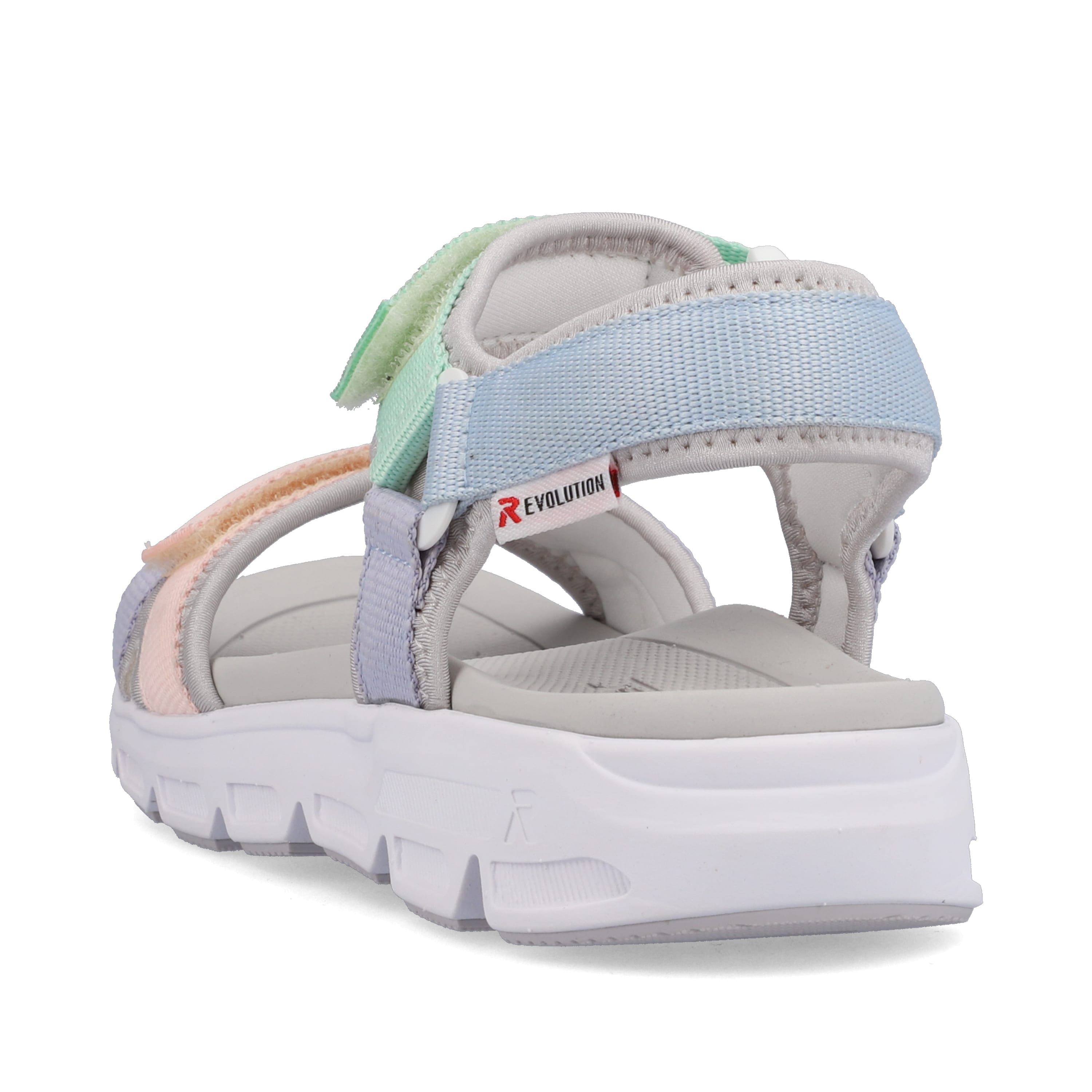 Rieker Damen Trekkingsandalen mint-green soft-pink lilac