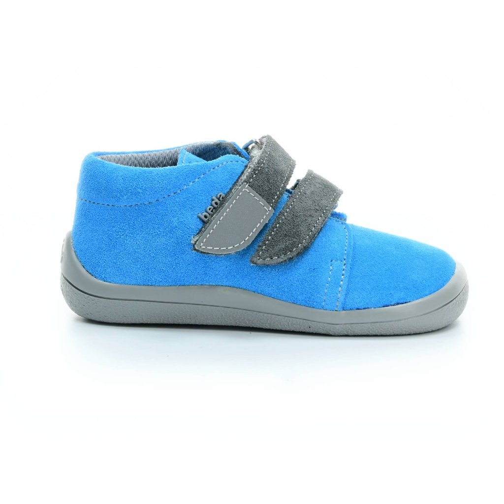 Beda Tom mit Membran (BF 0001/W/M/FW) blaue Barfuß-Stiefeletten