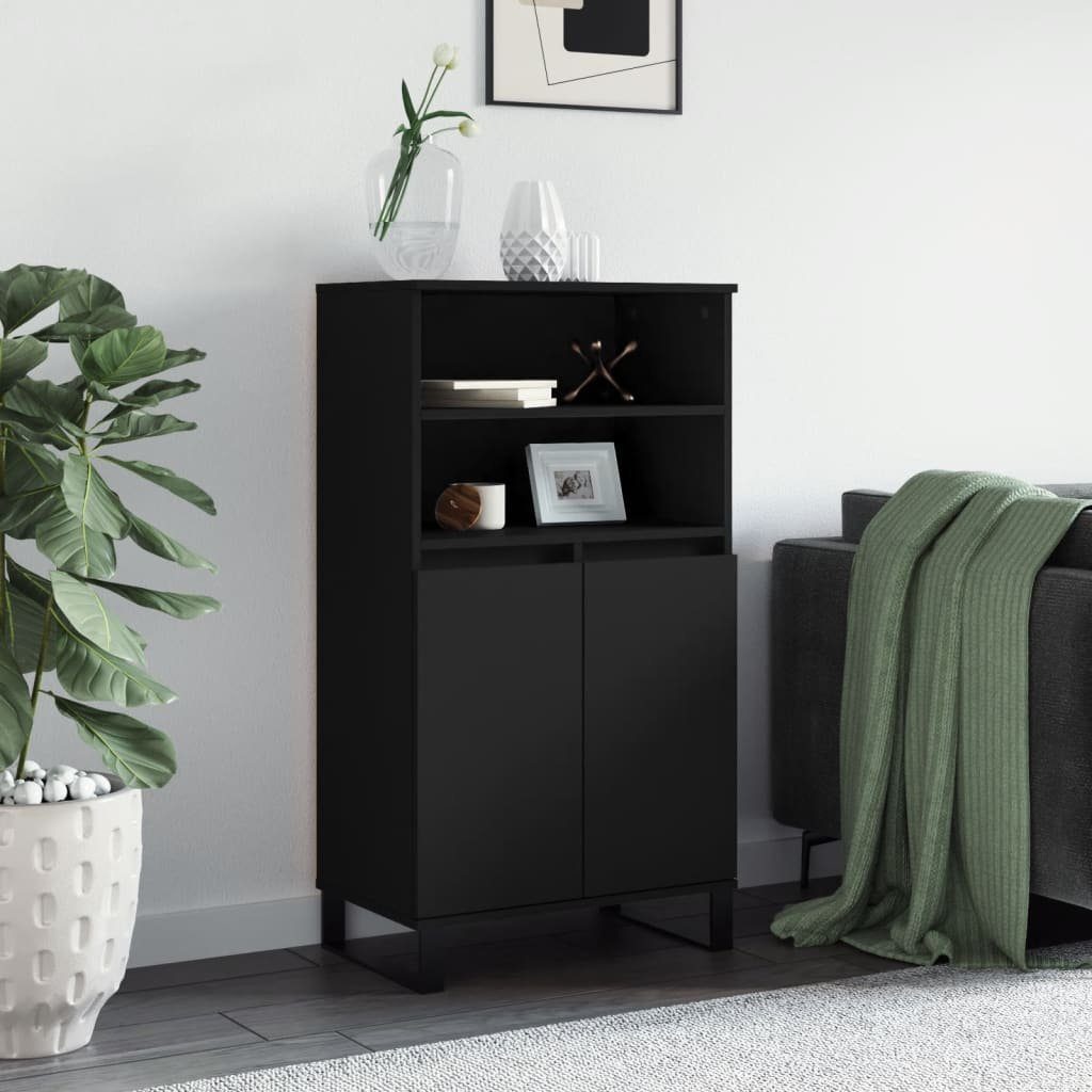 vidaXL Sideboard Highboard Schwarz 60x36x110 cm Holzwerkstoff (1 St)