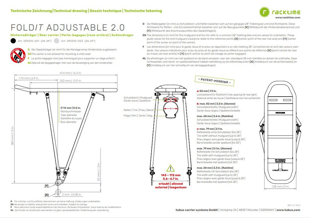 Racktime Foldit Adj.2.0 Gepäckträger kaufen | Bike-Discount