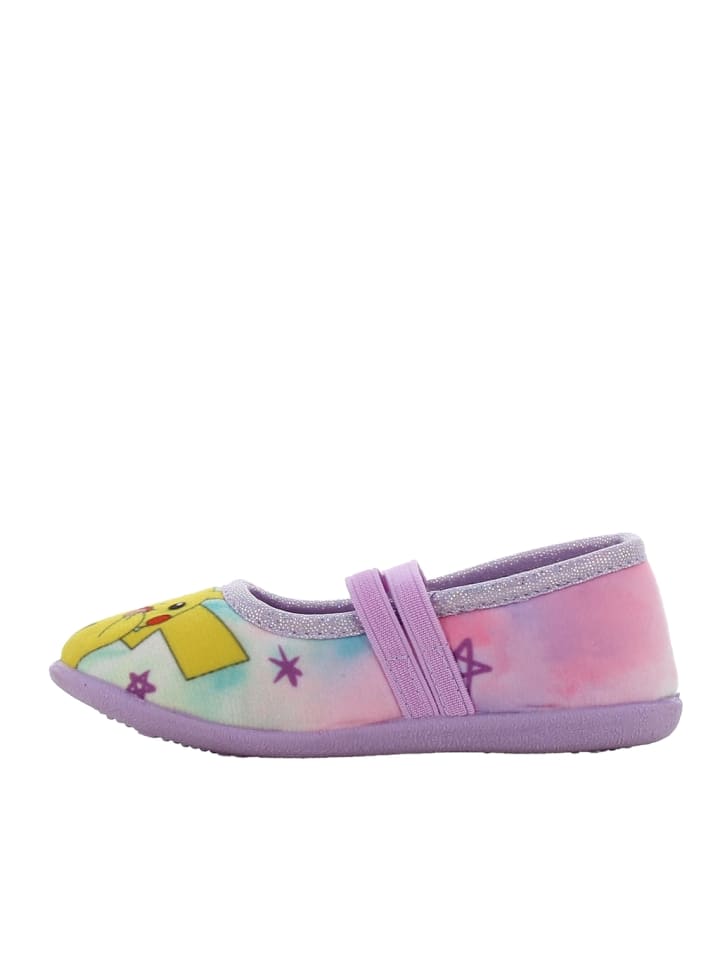 Pokémon Hausschuhe mit Pokémon Pikachu und Jigglypuff Motiv, in Lila, Ballerina design günstig kaufen