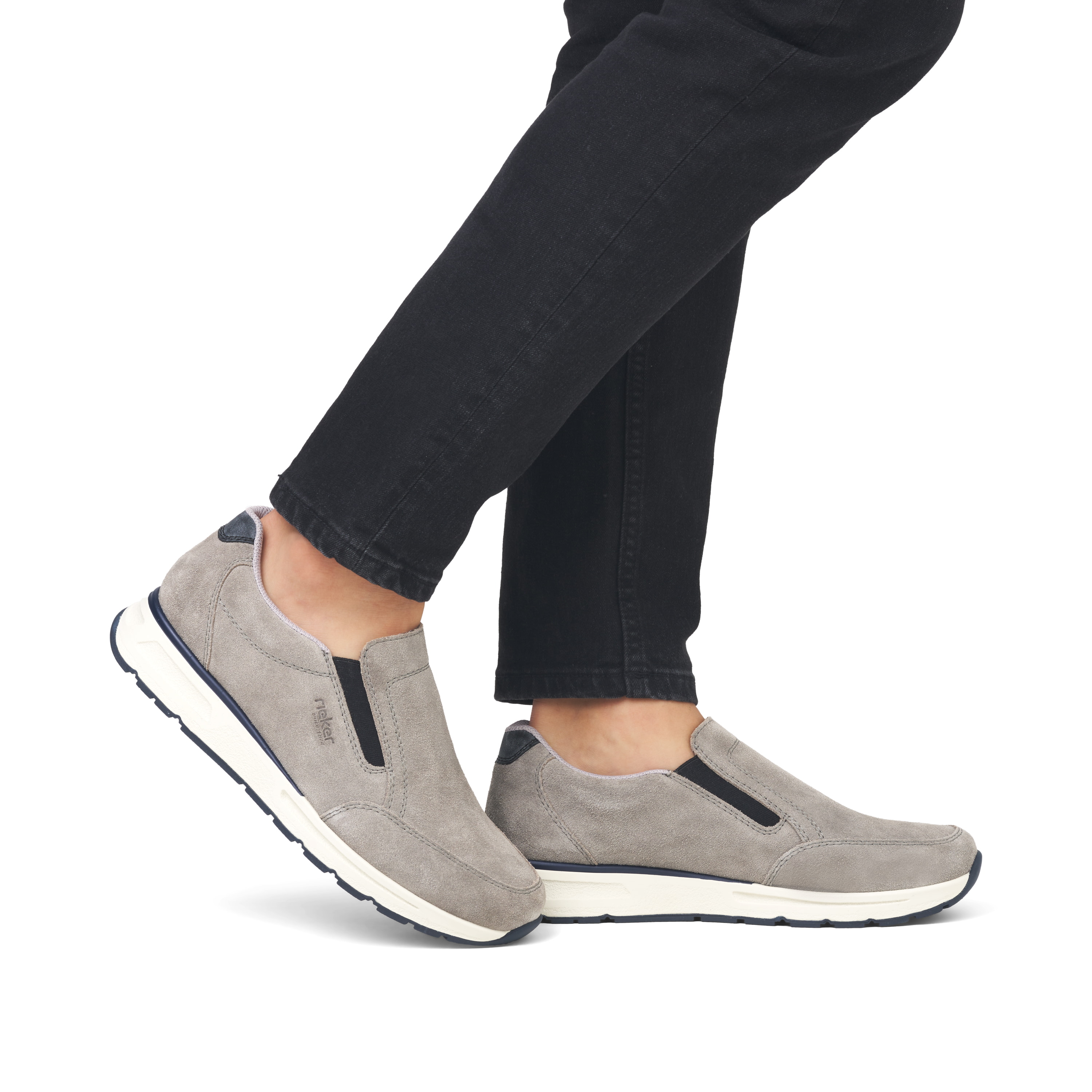 Rieker Herren Slipper hellgrau