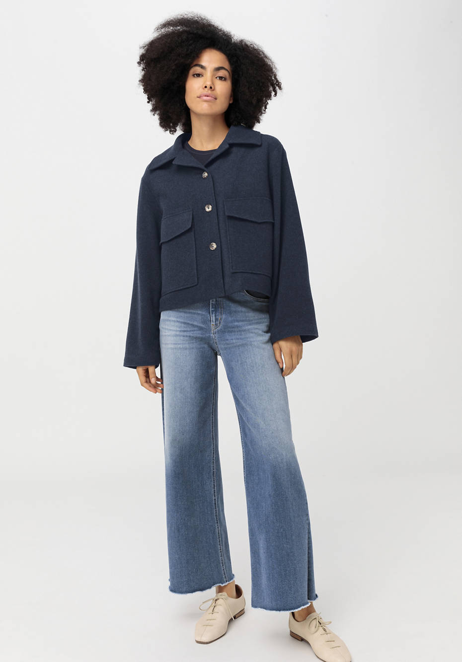 Jacke BetterRecycling aus reiner Schurwolle