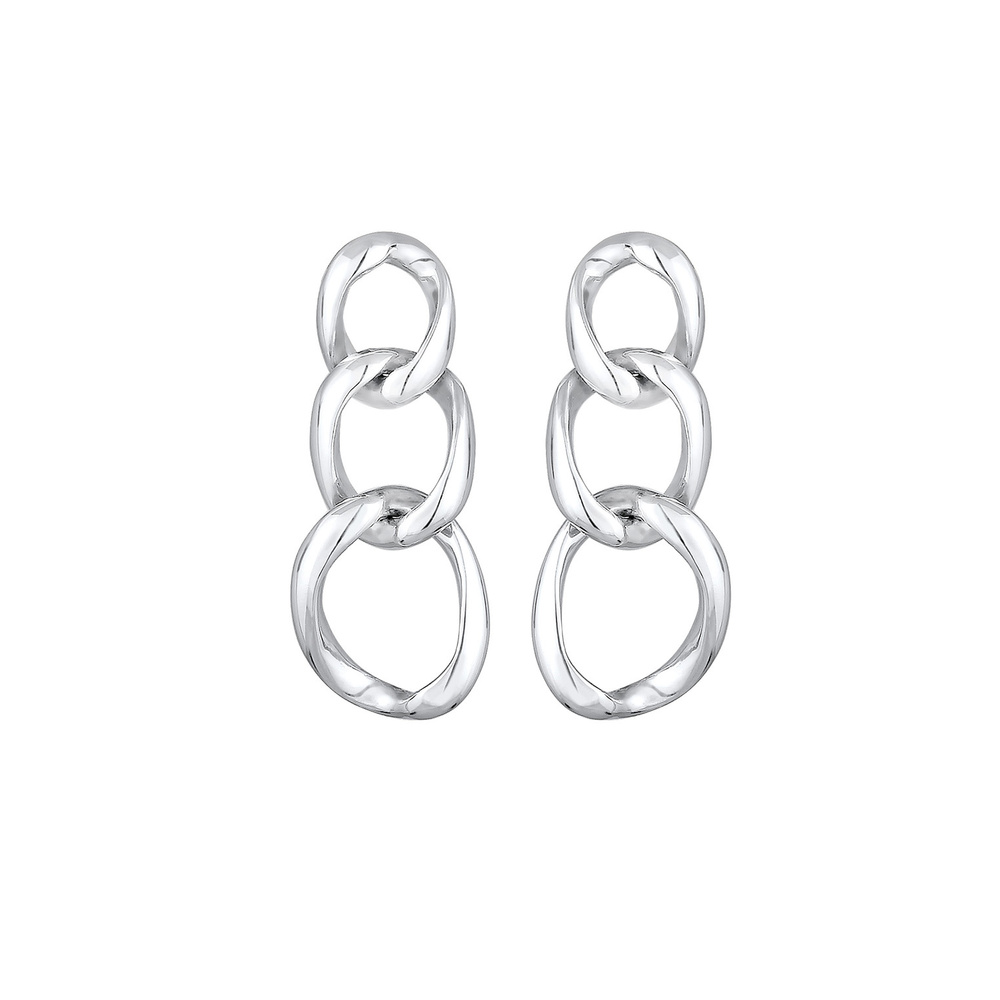 Elli Elli Boucles d'Oreilles Blogger Base Forme de Chaîne Boucles d'Oreilles Femme  (9 Boucles d'oreilles