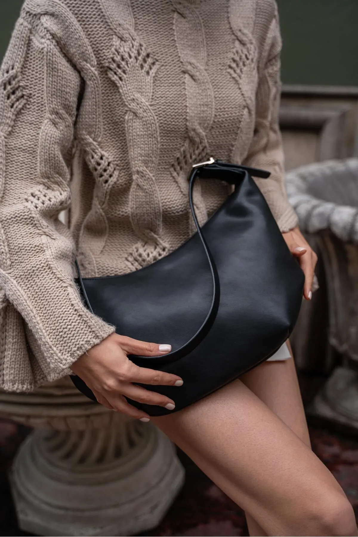 Madamra  Schwarze Unisex-Unisex-Großtasche
