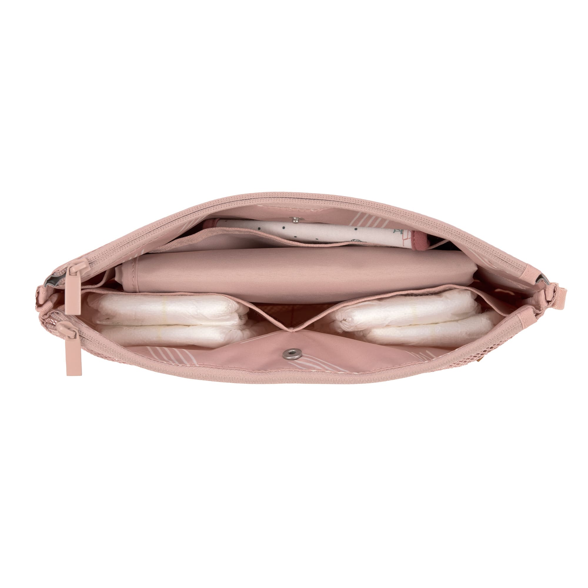 Windeltasche - Changing Organizer Soft Stripes Rose, Rosa