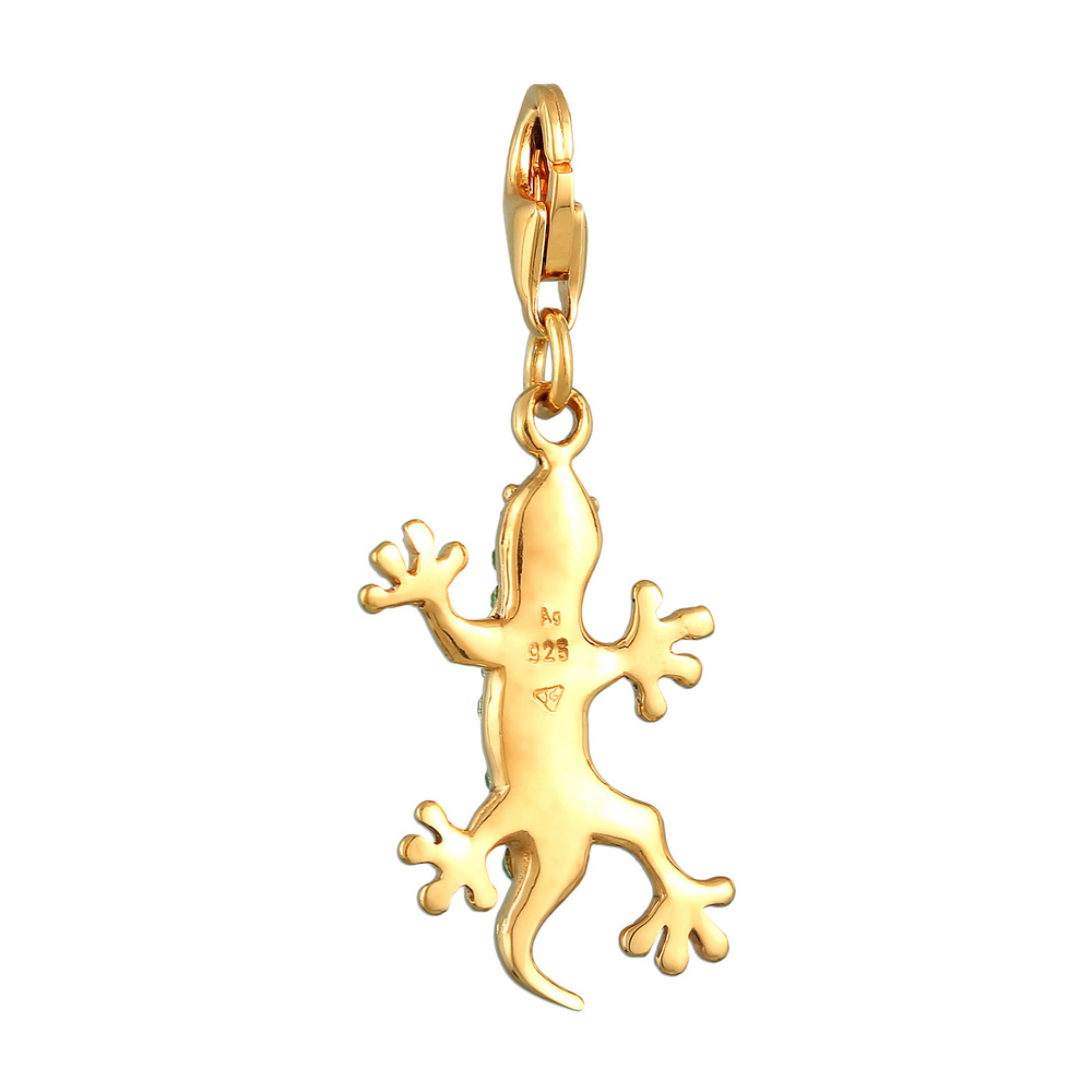 Nenalina Nenalina Amulette Femmes pendentif Gecko avec cristaux en argent sterling 925 Pendentif