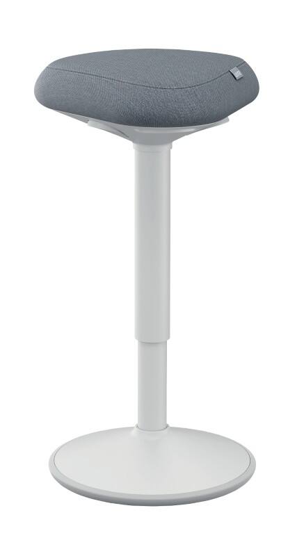 Leitz Ergo Active Stehhhocker 6545 Mit verstellbarem Komfortsitz 57 - 82 cm Bis zu 110 kg Hellgrau