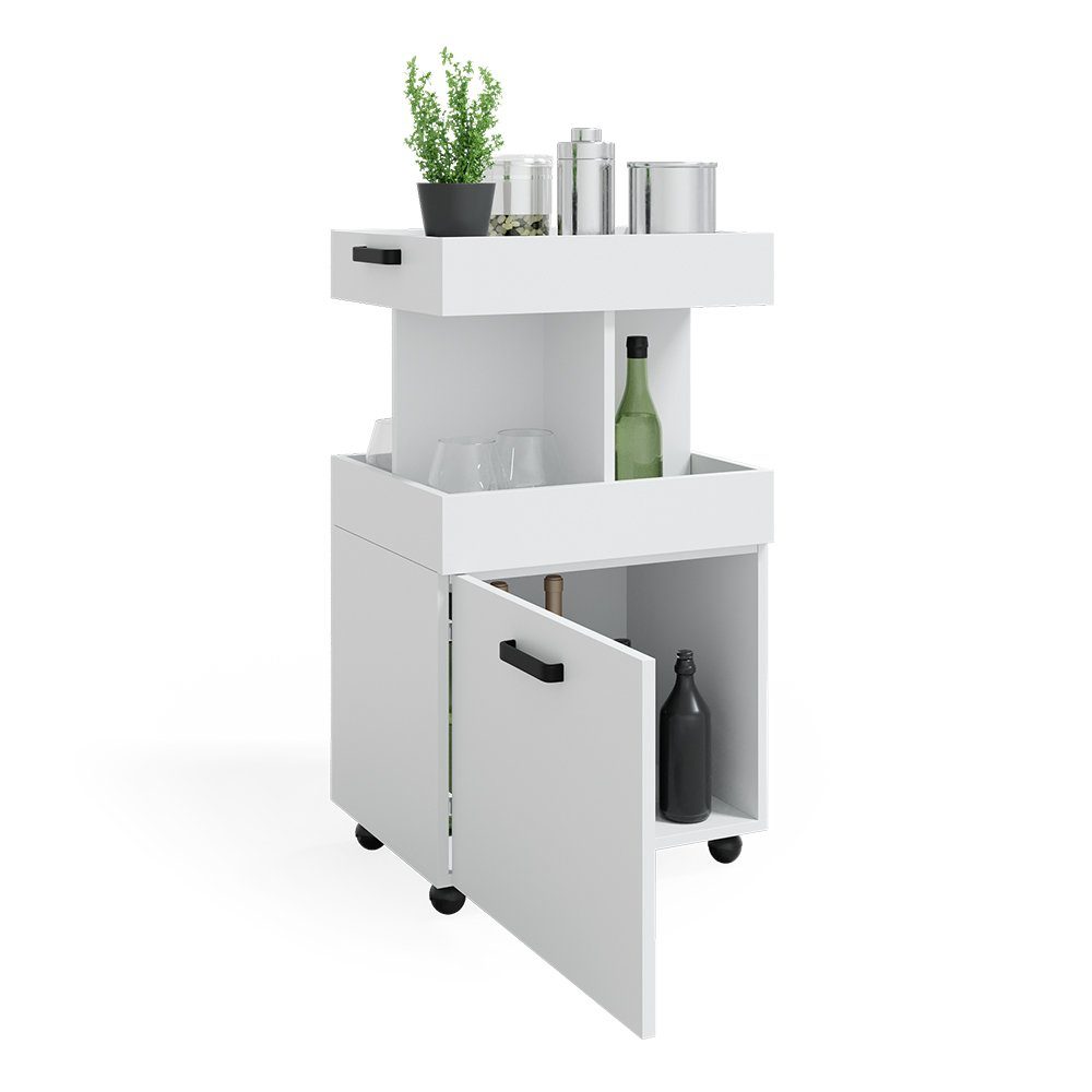 Vicco Barschrank Hausbar Minibar Getränkebar Kamber Weiß