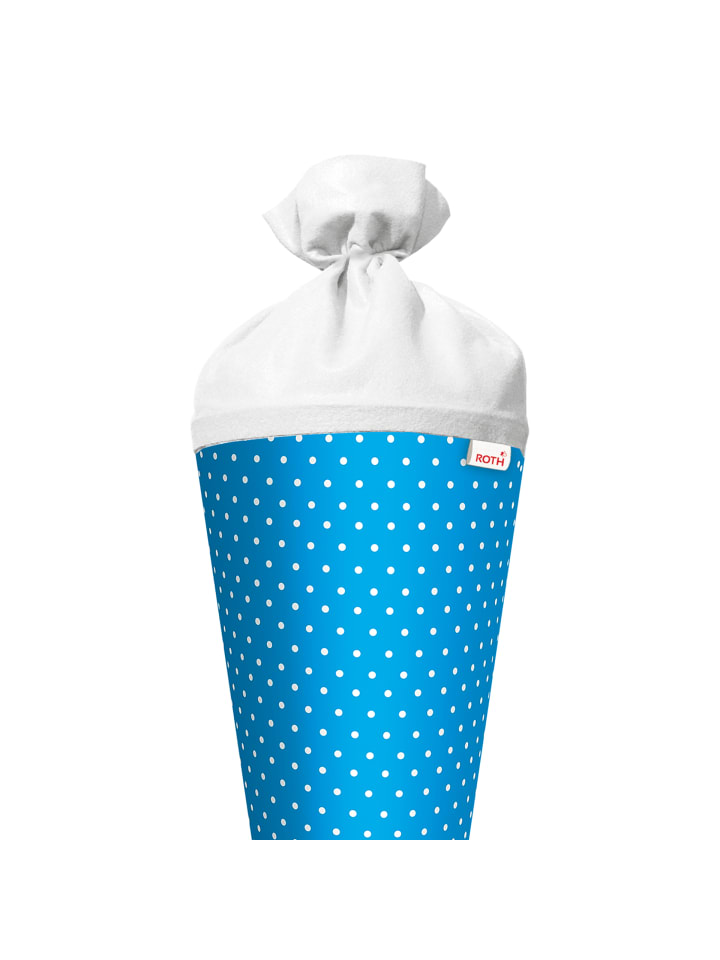 ROTH Bastel-Schultüte groß pazifikblau weiße Punkte 70 cm in Hellblau günstig kaufen onesize