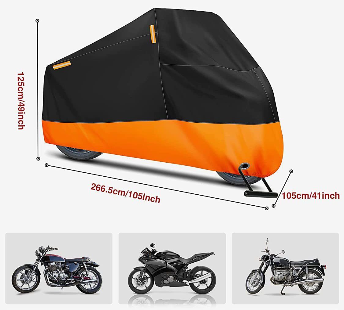 Matratzenschoner 210D Motorrad Abdeckplane Outdoor Motorradabdeckung, XXXL Runxizhou