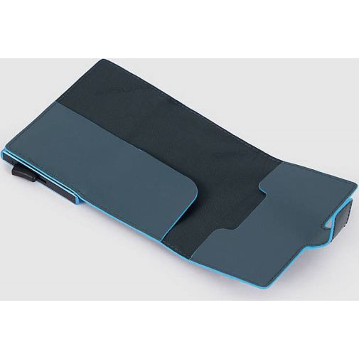 Piquadro Black Square Kreditkartenetui RFID Schutz Leder 10 cm