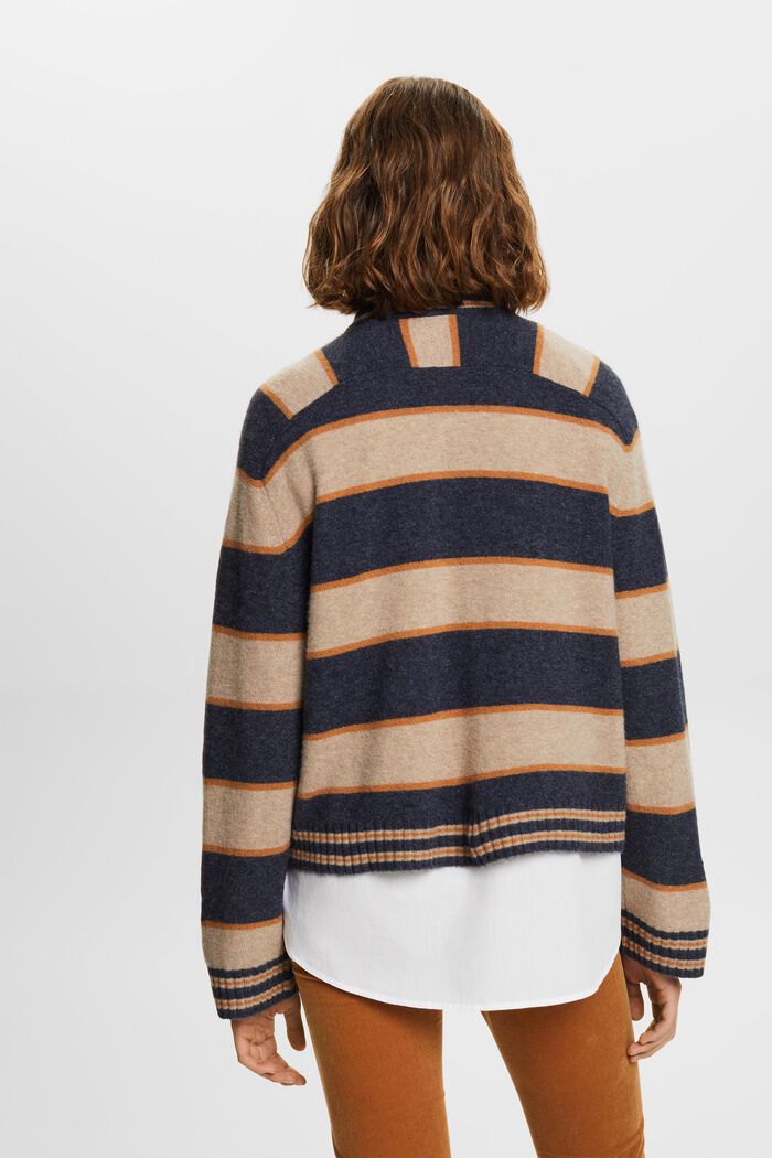 Gestreifter Pullover aus Wollmix