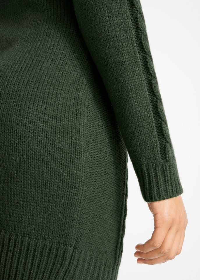 Strickkleid mit Reißverschluss-Detail