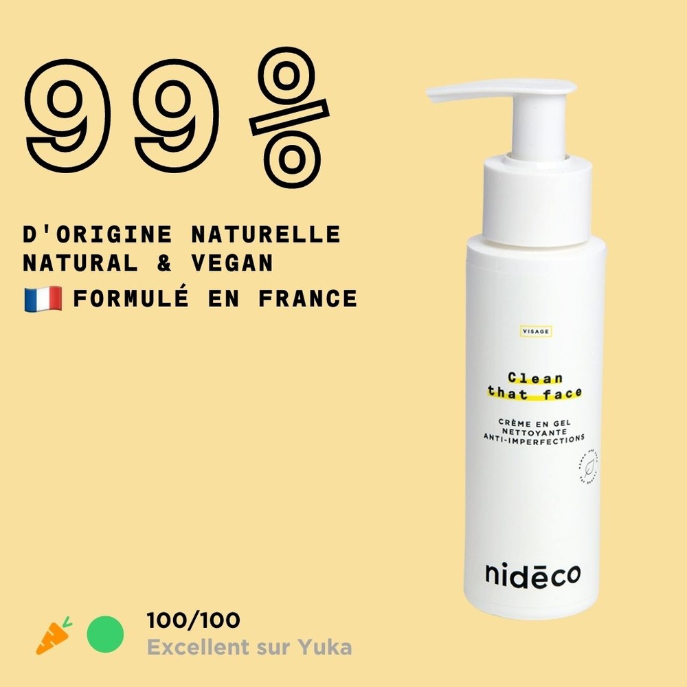nidéco Clean That Face Crème en gel nettoyante anti-imperfections