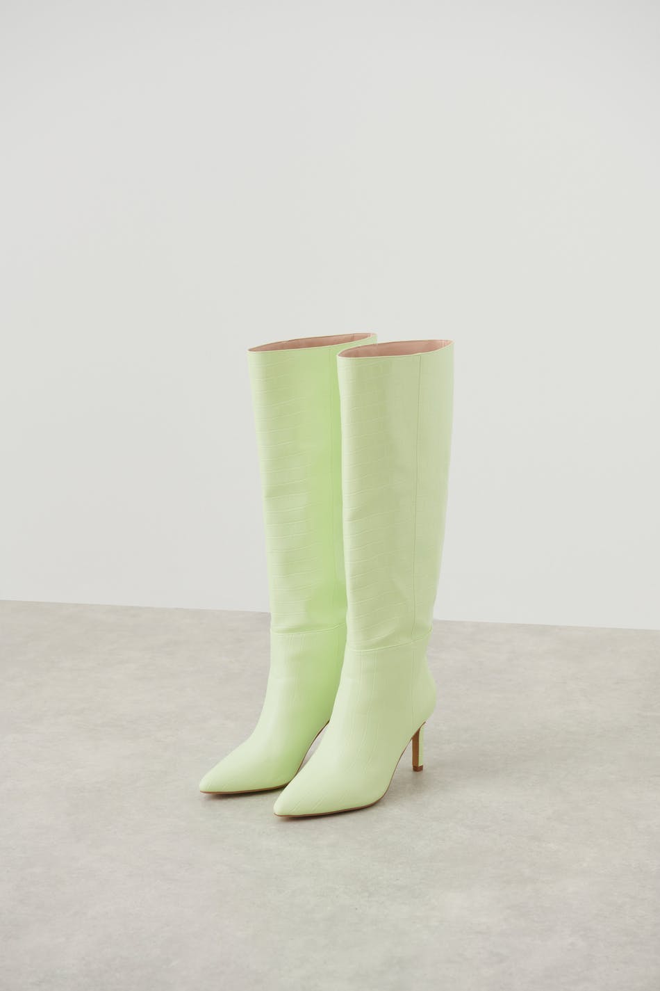Knee high heel boots