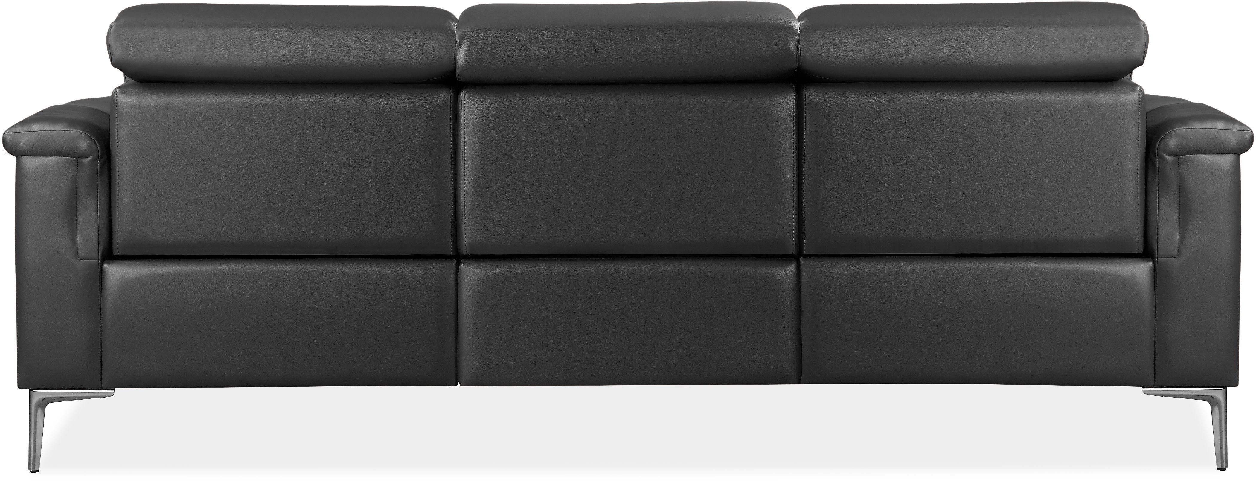 Places of Style 3-Sitzer Lund m. manueller u. elektrischer Relaxfunktion, USB, KT-Verstellung, in 2 Sitzen (links u. rechts), in Echtleder, Kunstleder, Webstoff