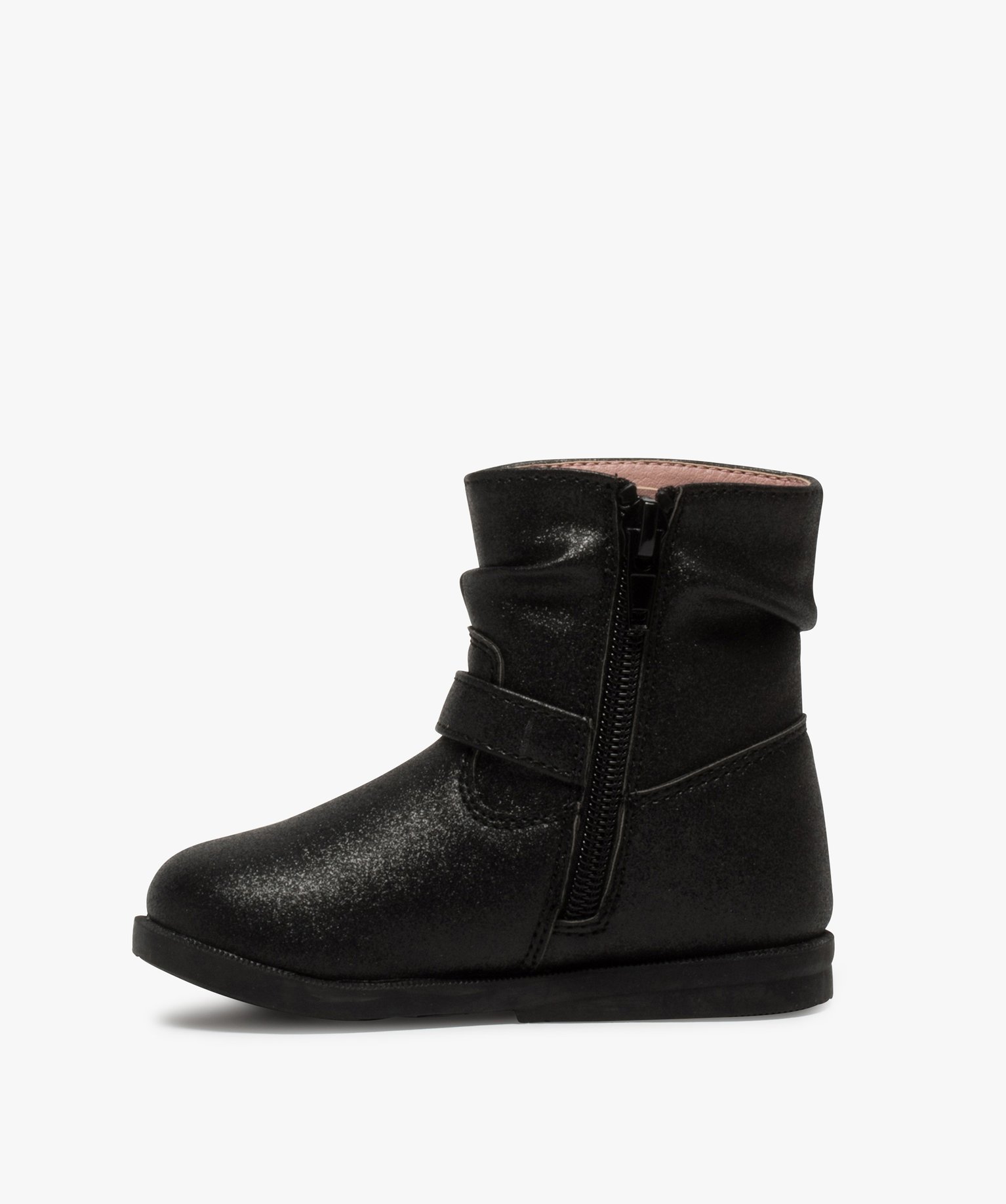Bottines bébé fille irisées avec boucle métallique noir | GEMO