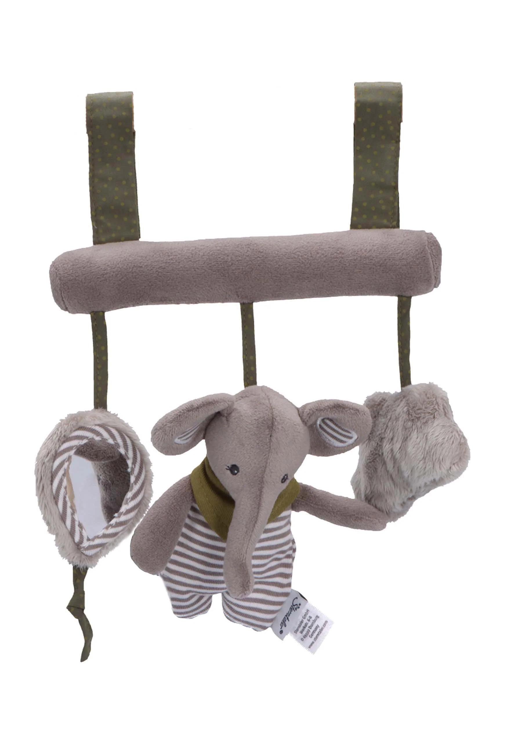 Spielzeug zum Aufhängen Elefant Eddy in Grau