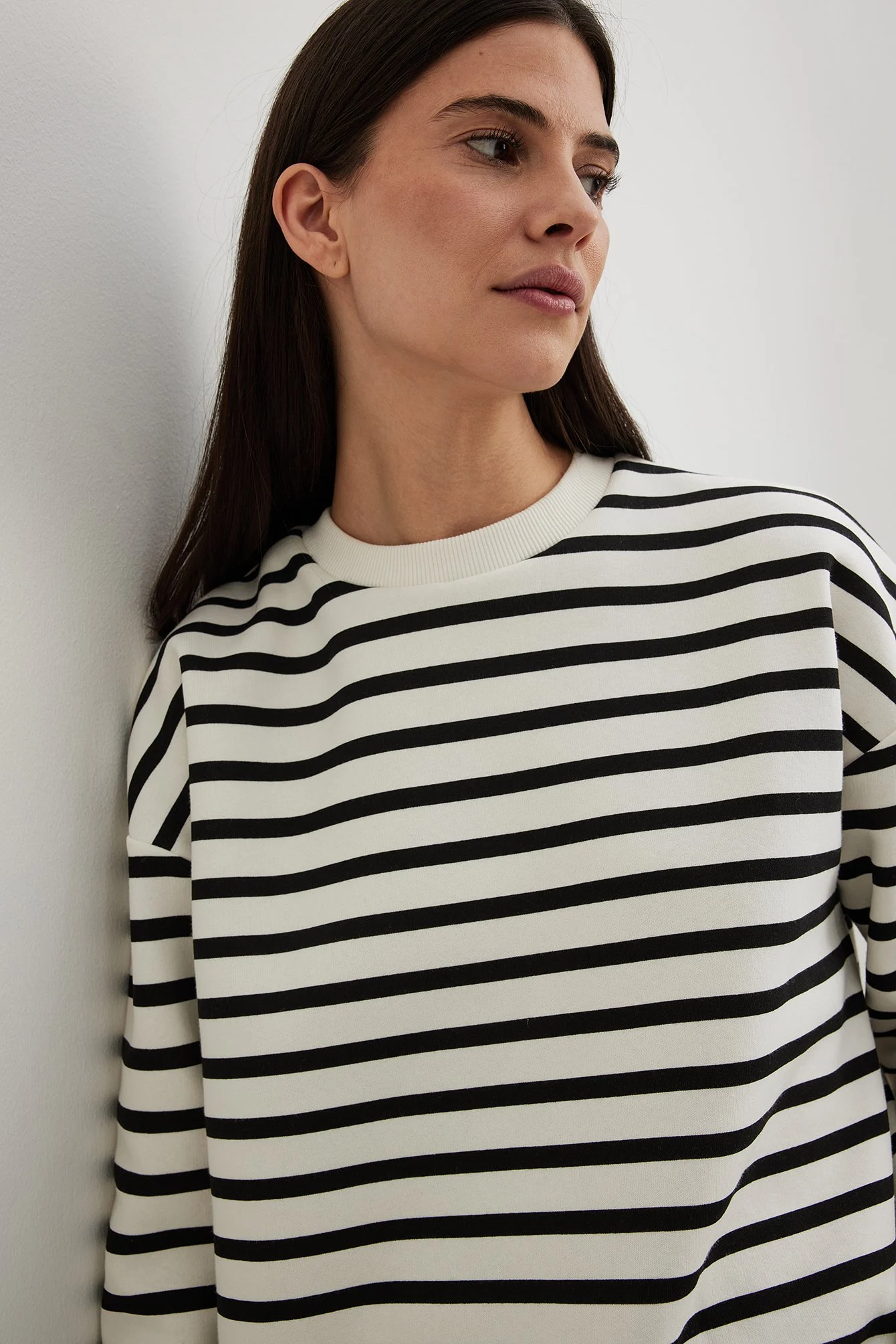 Gestreiftes Oversize-Sweatshirt