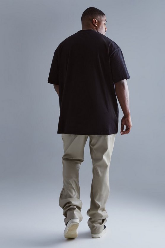 Plus Skinny PU-Hose mit Applikation