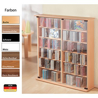VCM CD/DVD Möbel Roma, Buche
