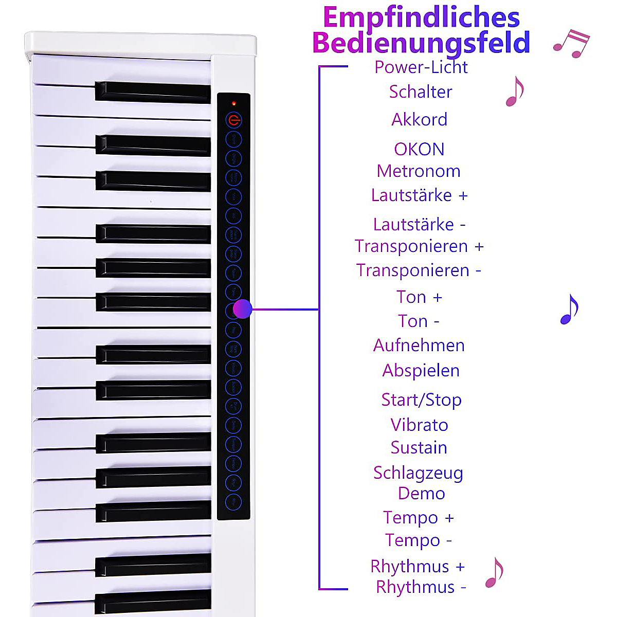 Keyboard mit Tragetasche 88 Tasten