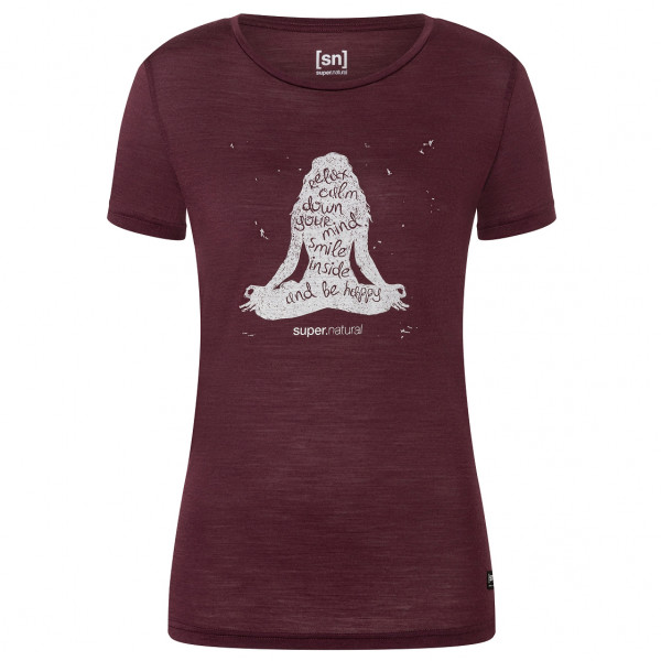 super.natural - Women's Be Happy Tee - Merinoshirt