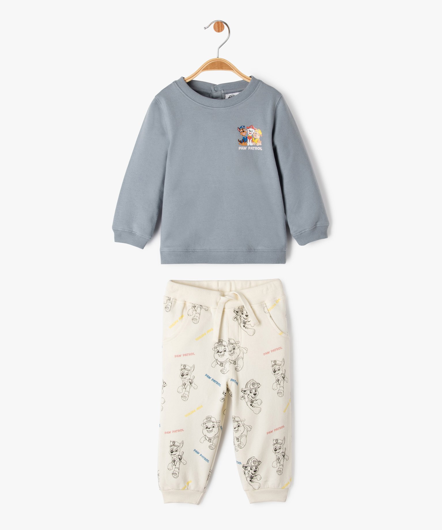 Ensemble 2 pièces bicolore bébé Garçon - Pat Patrouille gris | GEMO