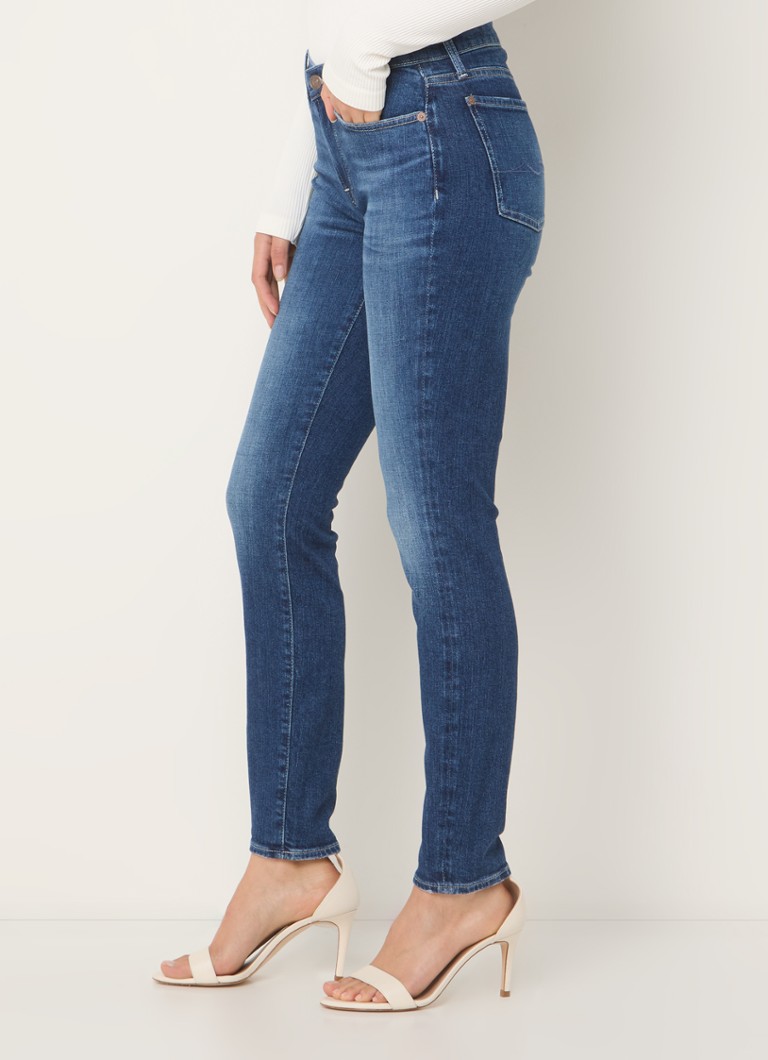 Blugi slim fit cu talie medie 7 For All Mankind Sliillsanmon, spălare medie