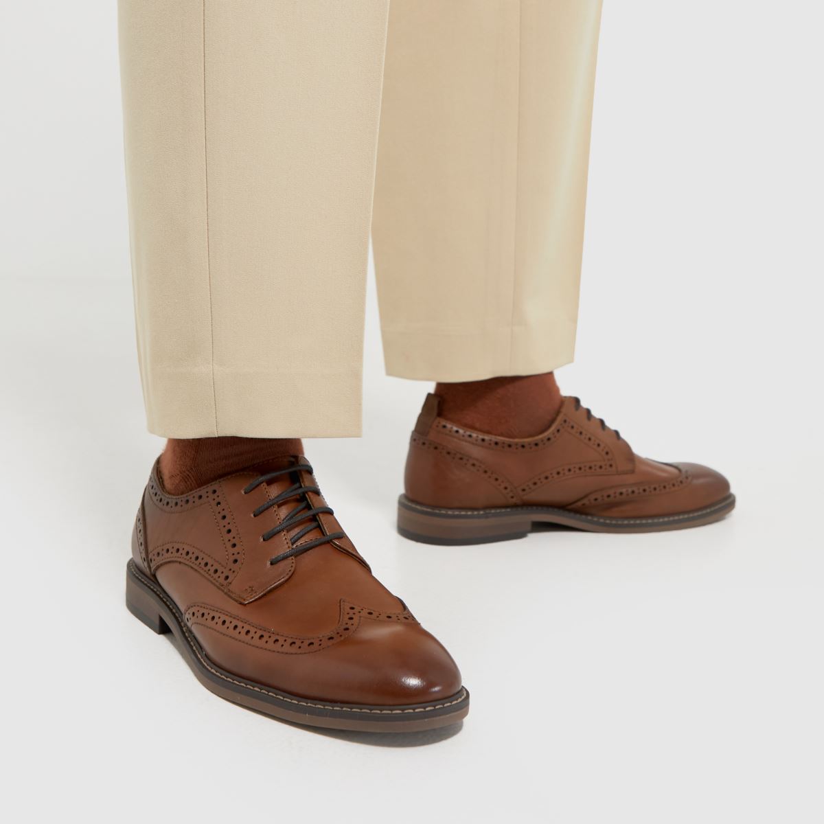 Schuh Rafe – Bruna brogueskor i läder