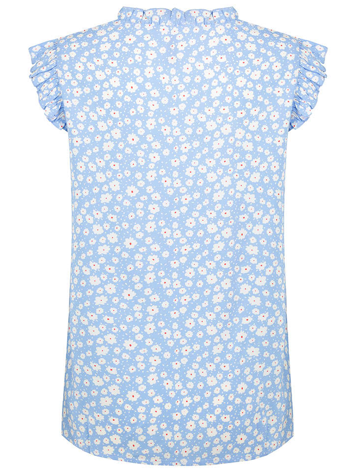 Sublevel Bluse in Hellblau/ Weiß günstig kaufen