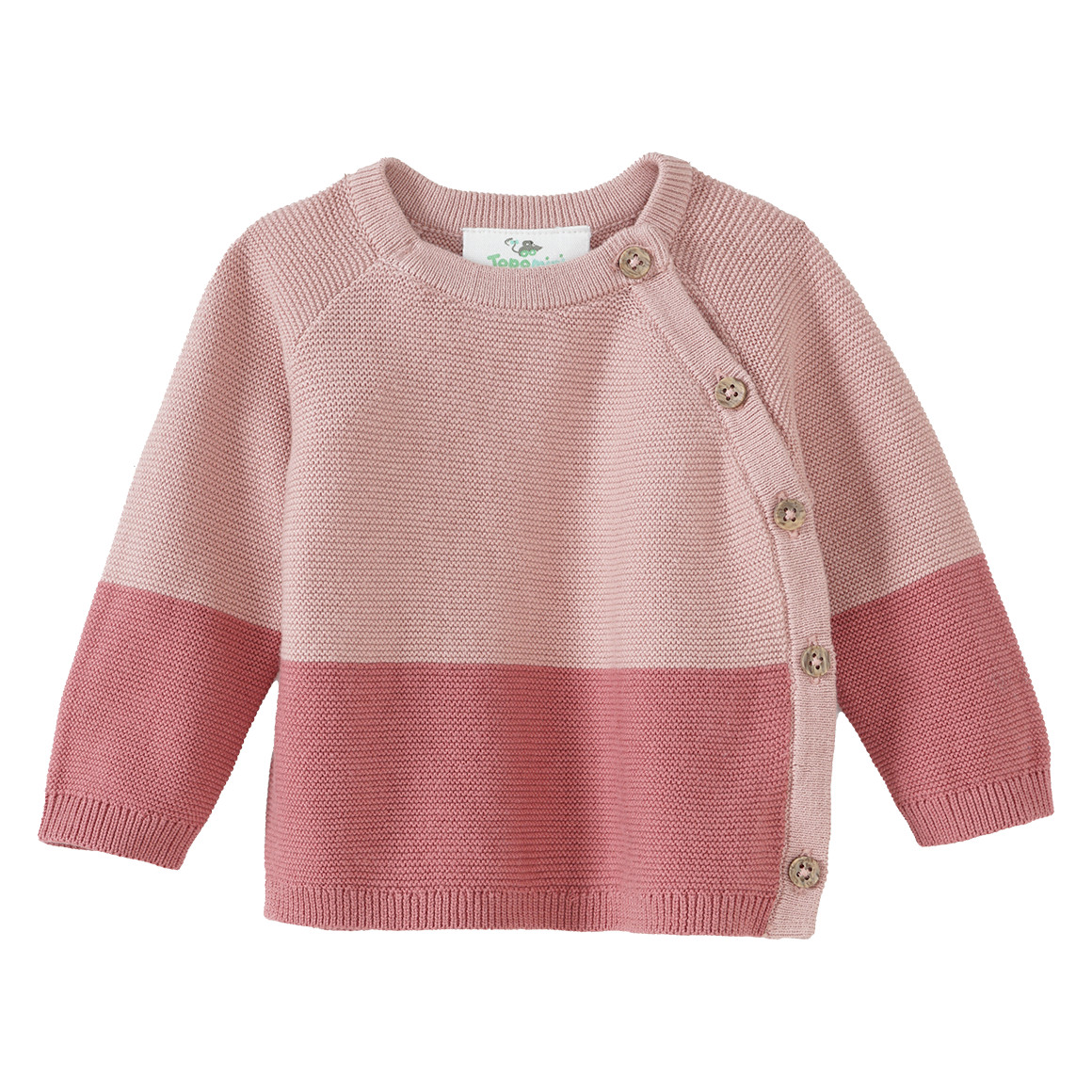 Newborn Strickpullover mit Farbteiler