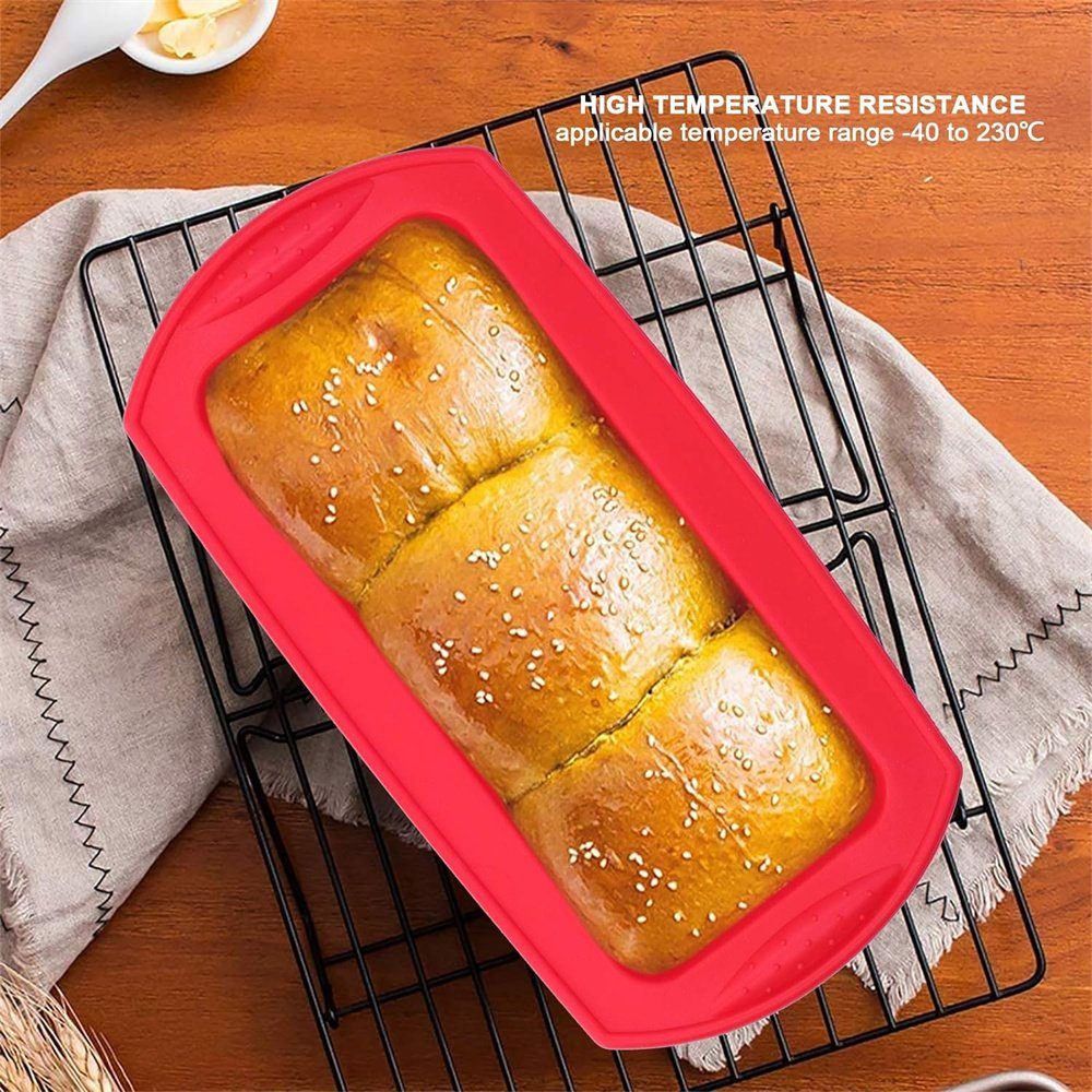 SOEKAVIA Kuchenblech Backform aus Silikon mit Antihaftbeschichtung, (2-St)