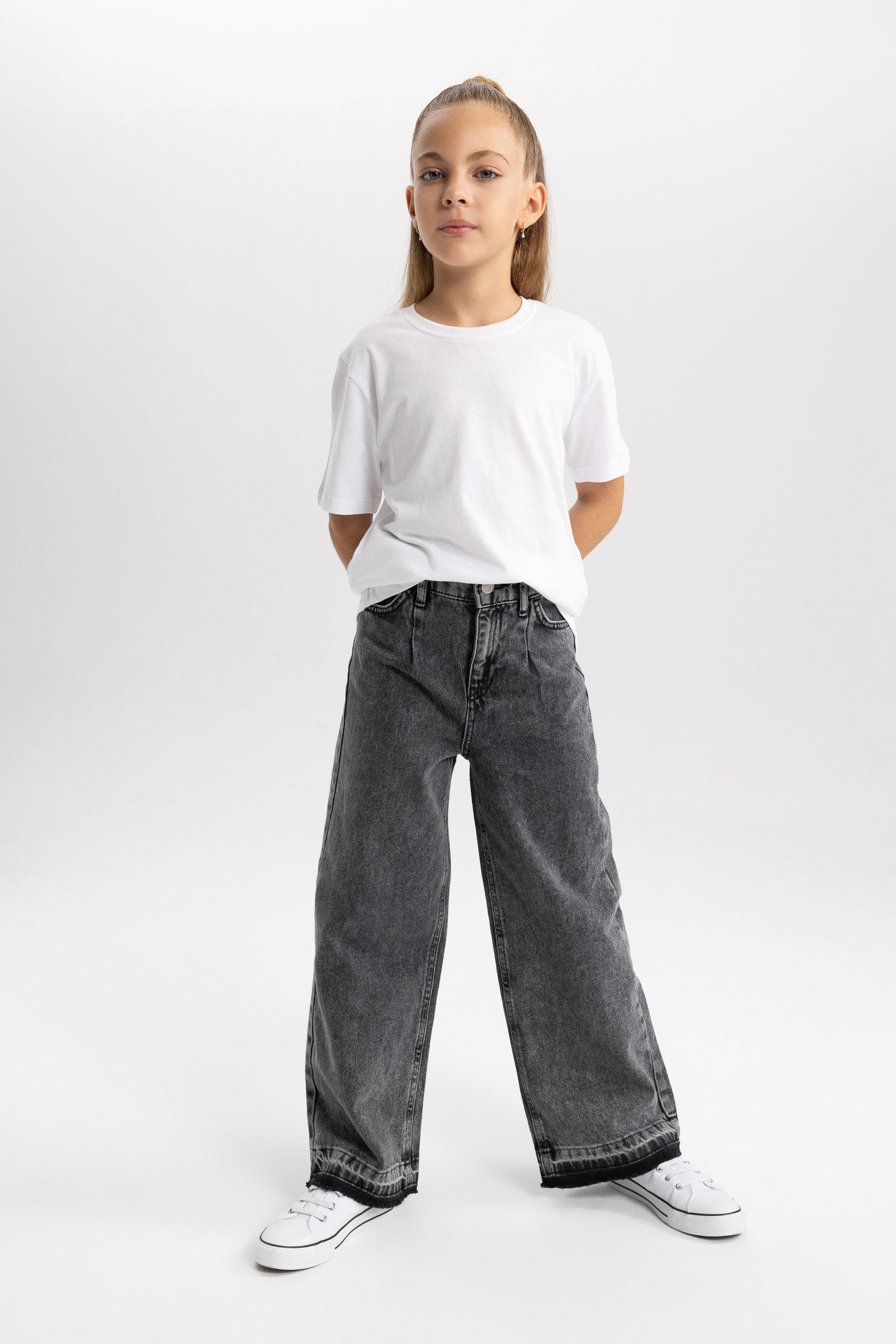 DeFacto Weite Jeans Mädchen Weite Jeans WIDE LEG