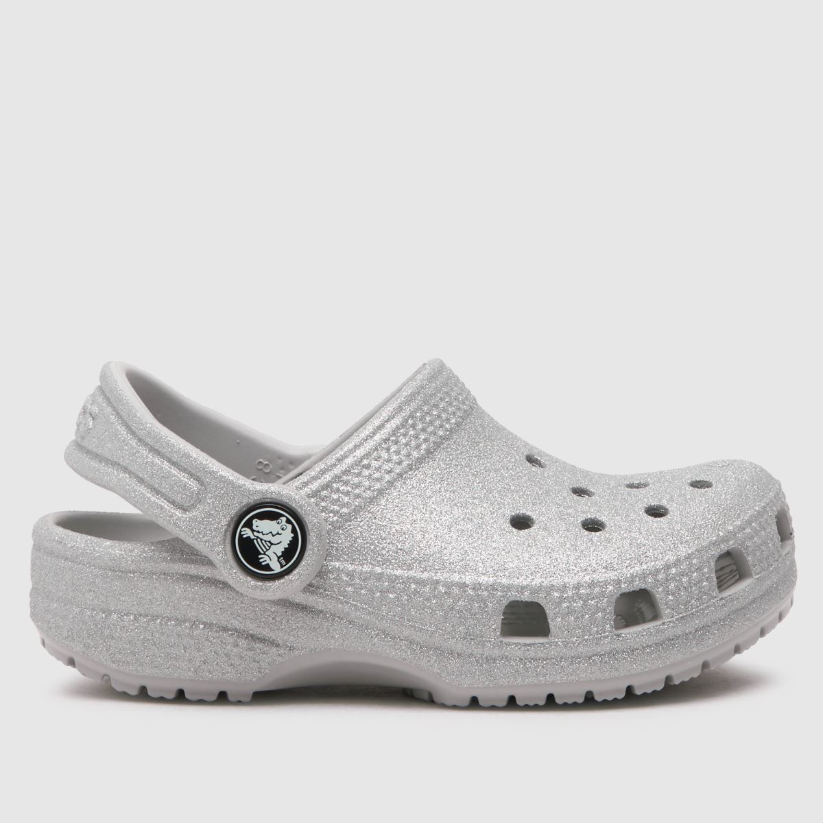 Crocs ezüst klasszikus csillámos klumpa lányoknak kisgyermek szandál