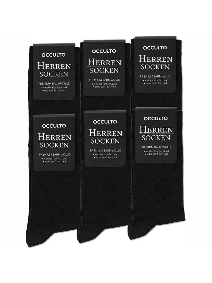 Occulto 6er Pack Business Socken Lukas in Schwarz günstig kaufen