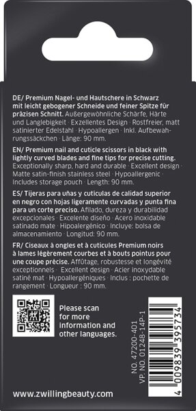 ZWILLING Beauty Premium Nagel- und Hautschere - black Nagelschere