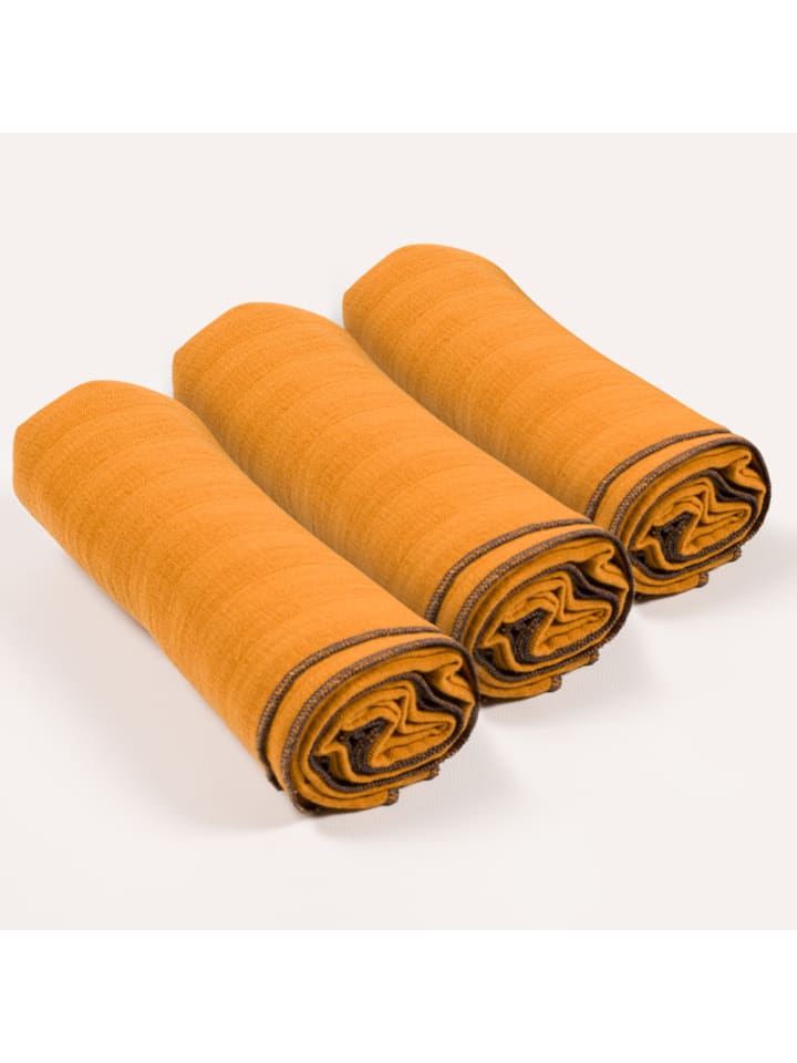 SlumberOrganix Bio Musselin Tücher 3er-Pack in Gelb günstig kaufen 75x75 cm