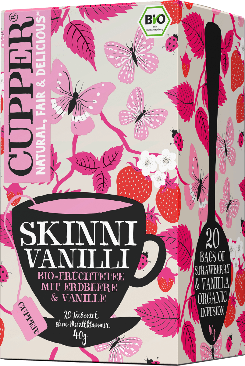 Früchtetee \Skinni Vanilli\ mit Vanille, Erdbeere (20 Beutel), 40 g