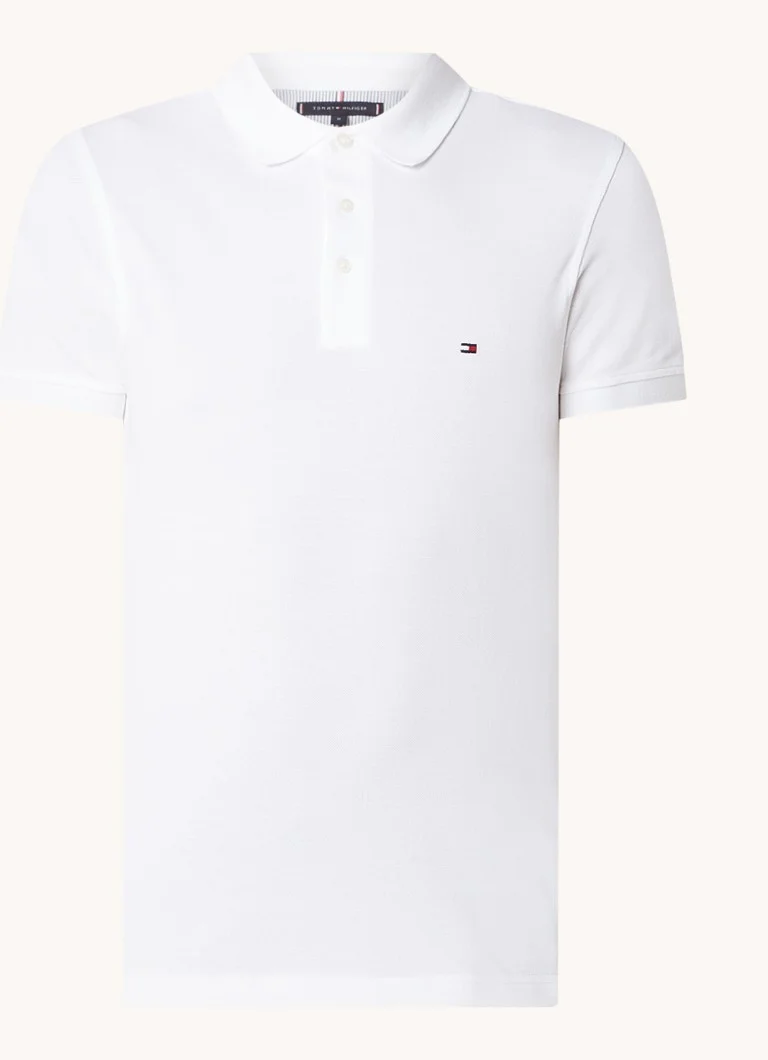 Polo Tommy Hilfiger 1985 slim fit com bordado do logotipo