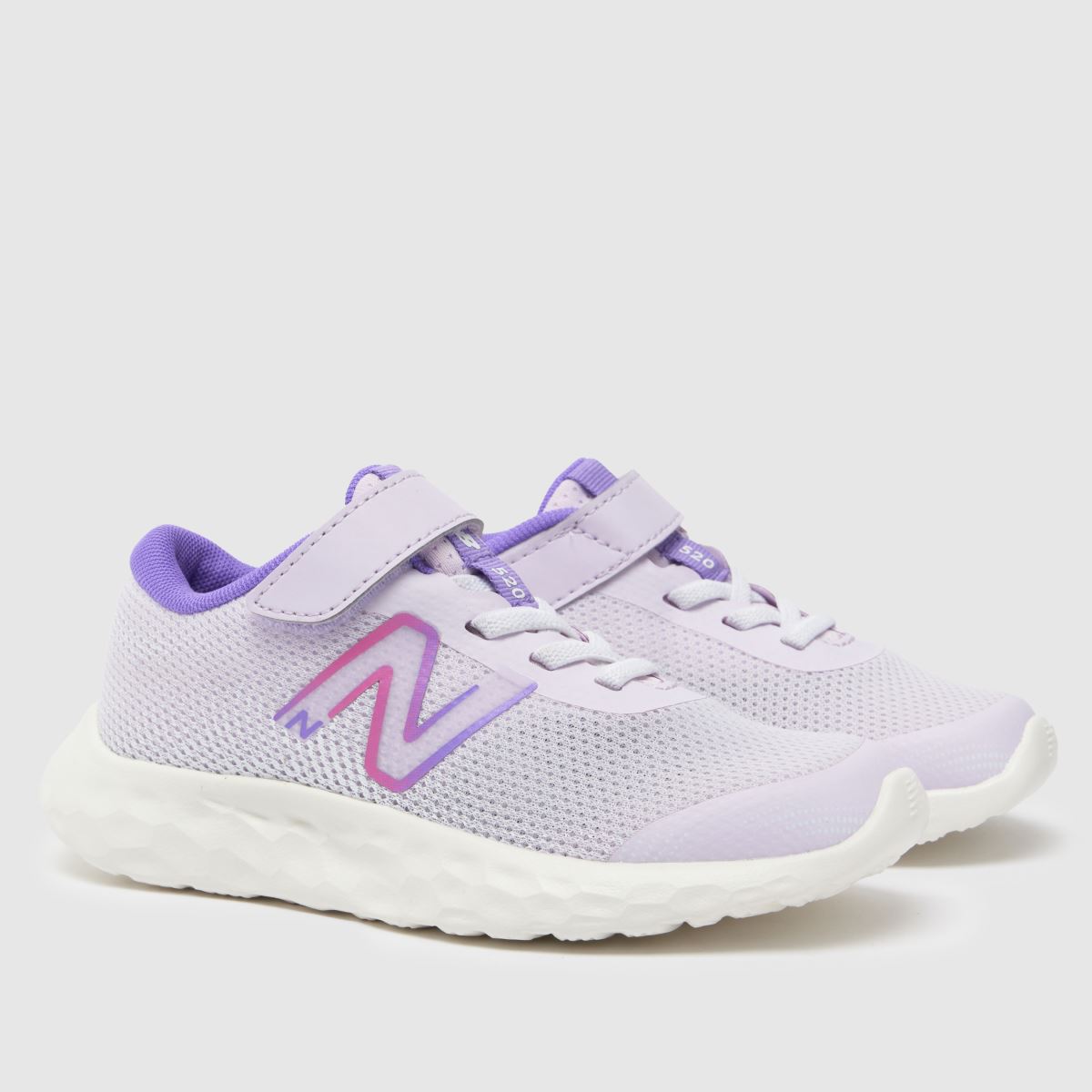New Balance vita & lila 520 v8 v flickor småbarnsskor